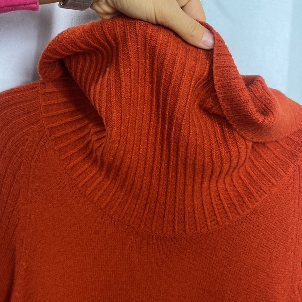 Anthropologie by Anthropologie Burnt Orange Turtleneck Sweater - Picture 5 of 12